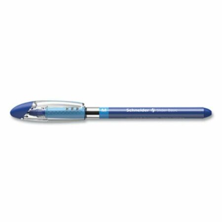 CLASSROOM CREATIONS 0.8mm Schneider Slider Stick Ballpoint Pen, Blue & Silver Barrel, 10PK CL3200516